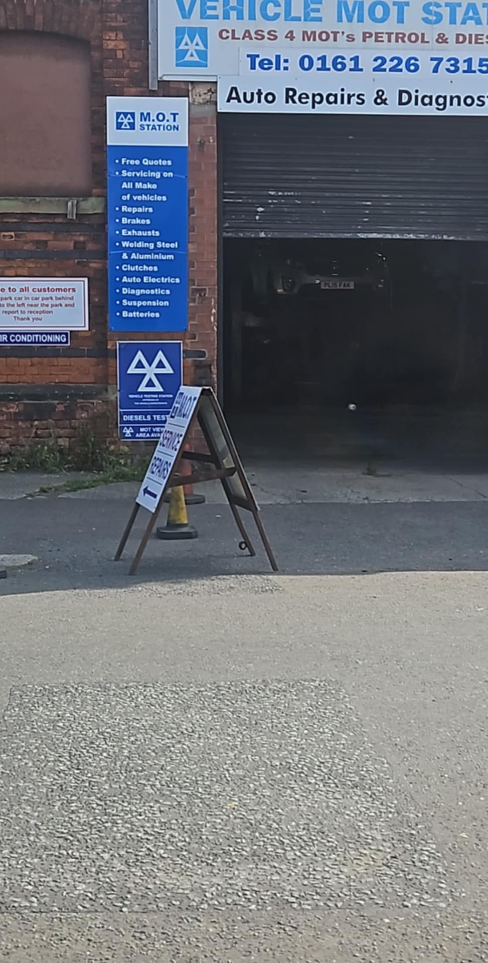 Car & Light Commercial Mot Station, Auto Repairs, 77 Cornbrook St, Stretford.